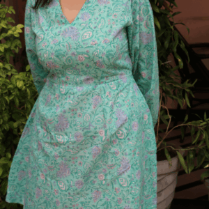The Mint Bloom Back-Tie Dress